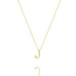 Linda Tahija Letter Necklace J Yellow Gold Linda Tahija
