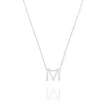 Linda Tahija Letter Necklace M Sterling Silver Linda Tahija