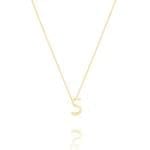Linda Tahija Letter Necklace S Yellow Gold Linda Tahija