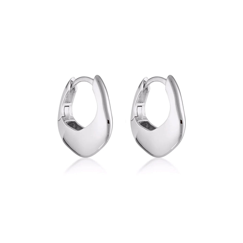 Linda Tahija Tote Hoop Earrings - Silver Linda Tahija