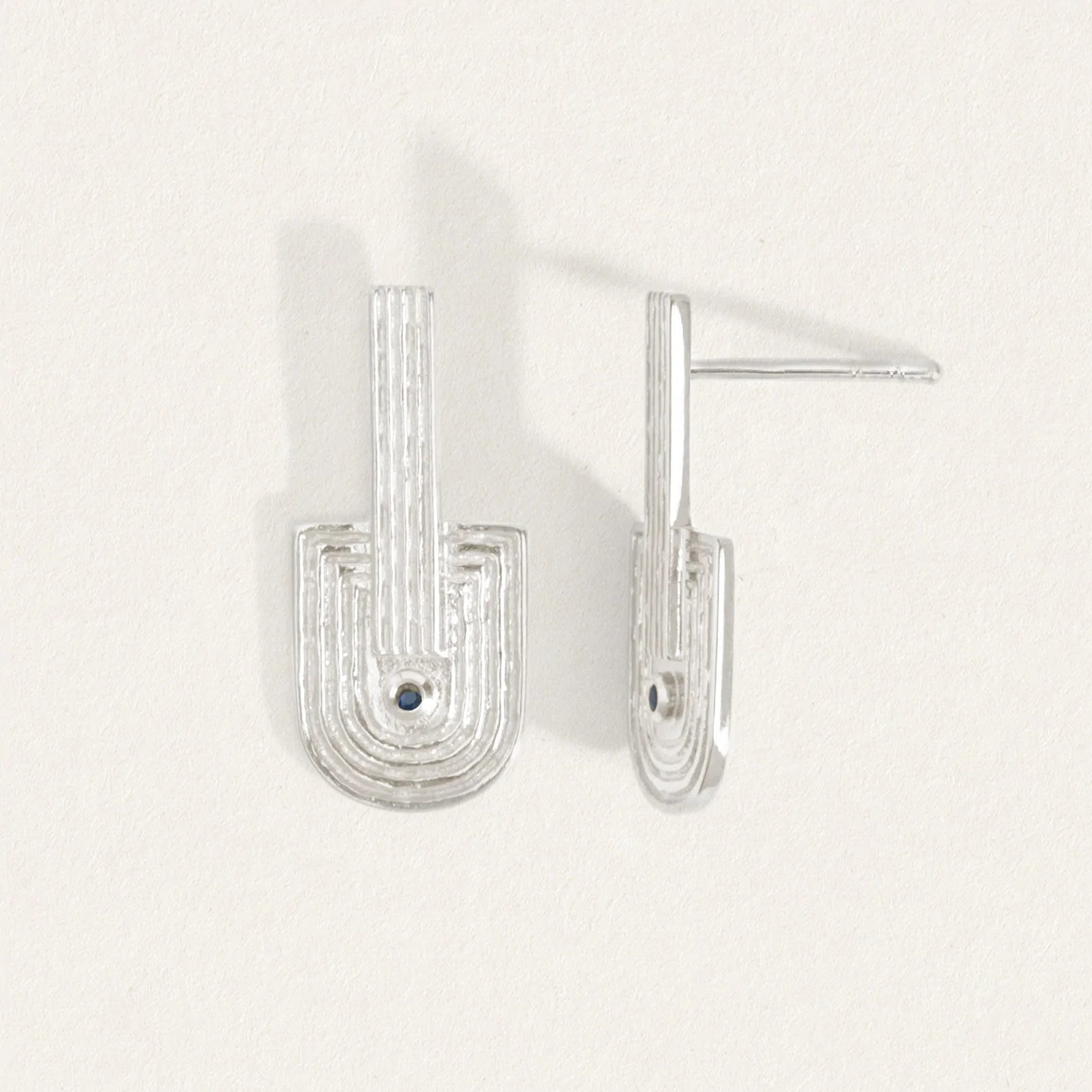 Temple of the Sun Messara Earrings Silver Temple of the Sun