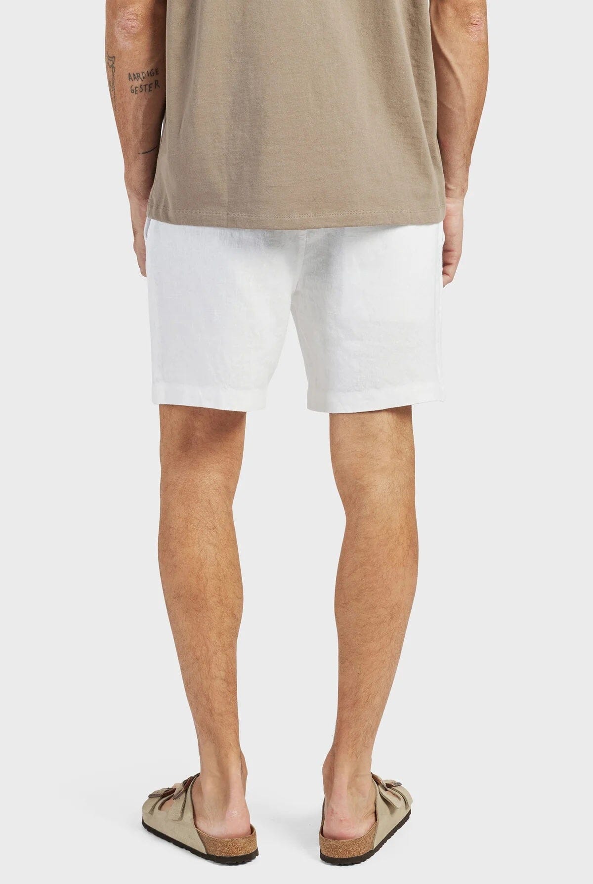 Academy Brand Men's Riviera Linen Shorts - White Academy Brand