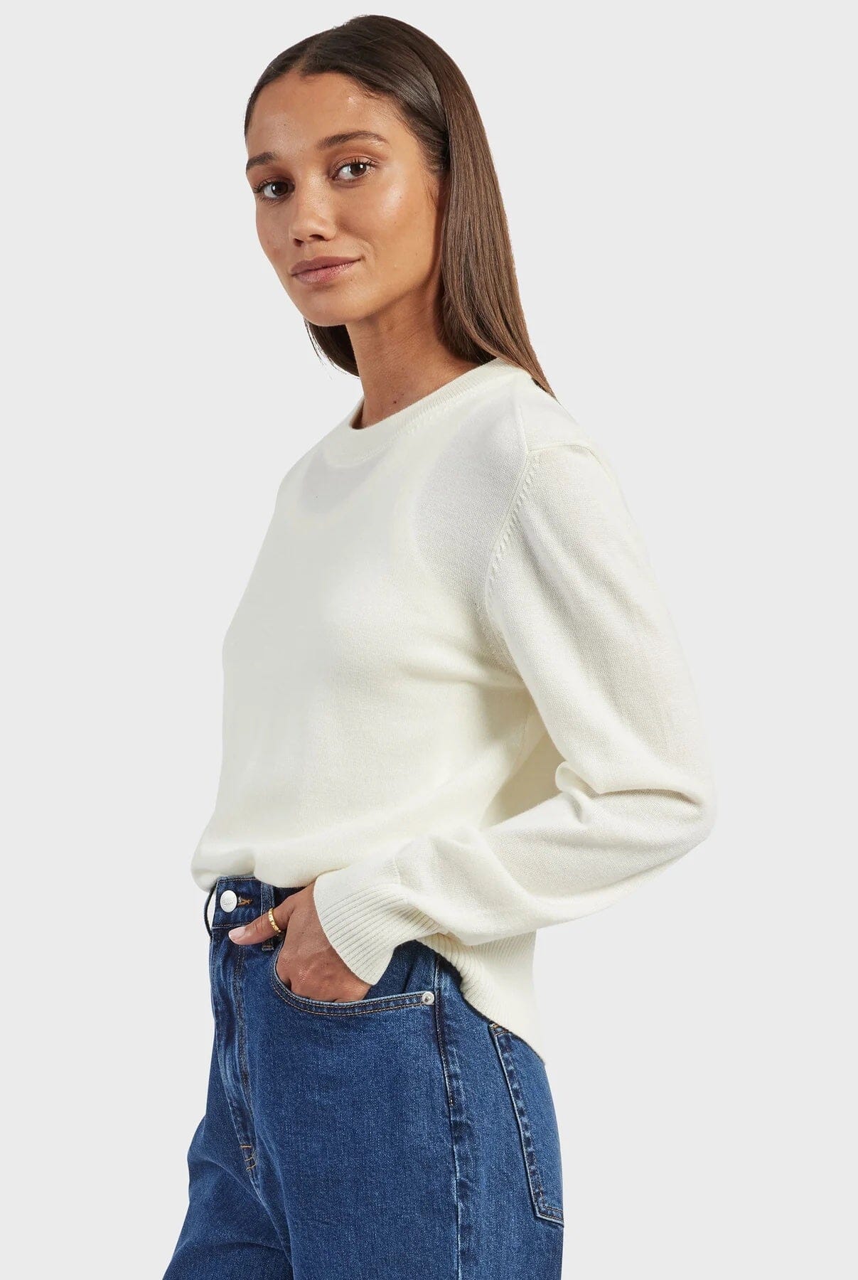 Academy Brand Women's Merino Crew - Winter White Academy Brand