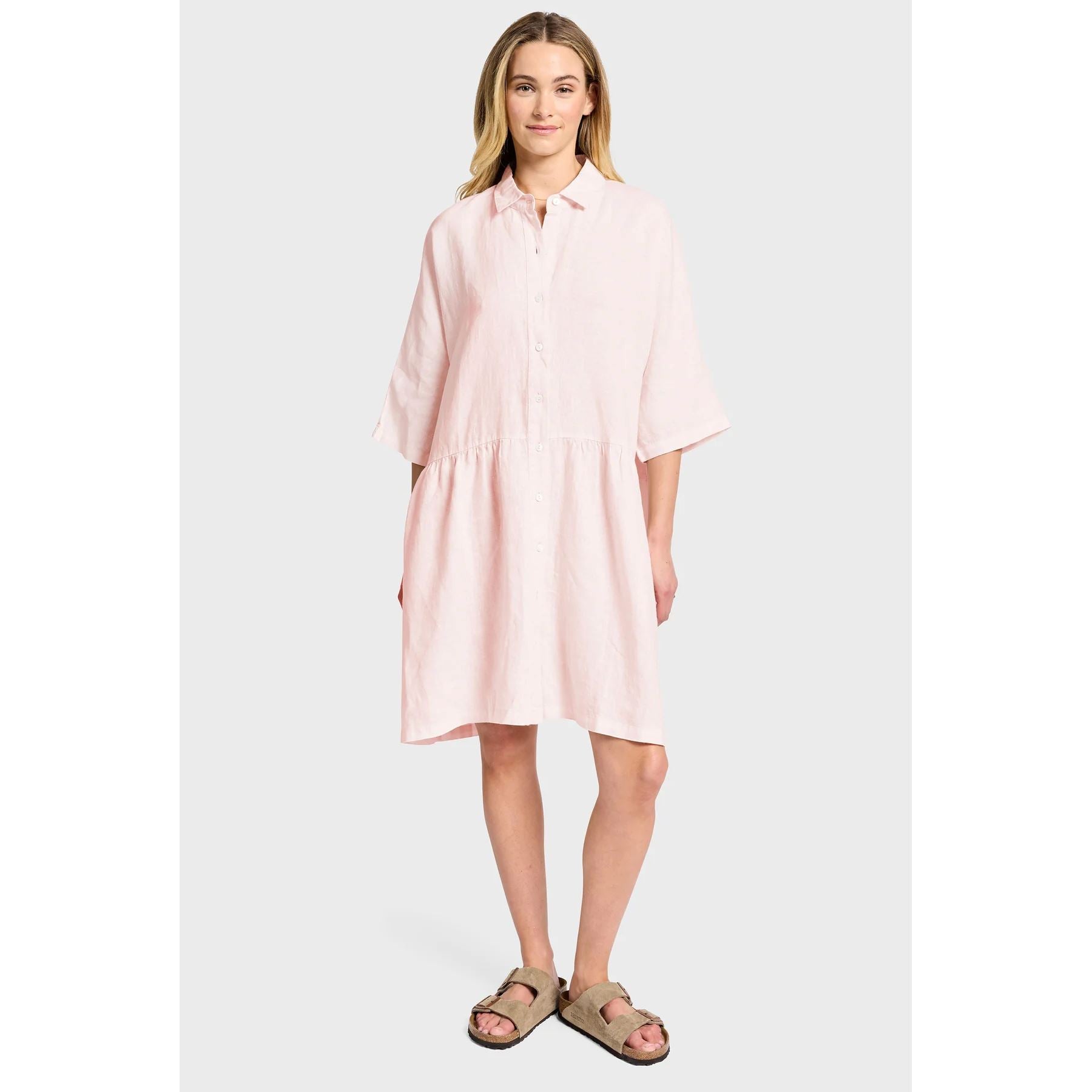 Academy Brand Women's Dolly Linen Dress - Dawn Pink Academy Brand