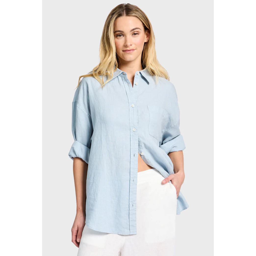 Academy Brand Women's Hampton Long Sleeve Shirt - Dream Blue Academy Brand