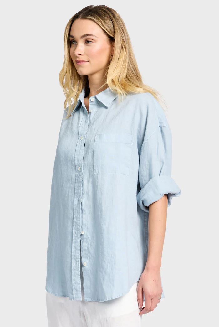 Academy Brand Women's Hampton Long Sleeve Shirt - Dream Blue Academy Brand