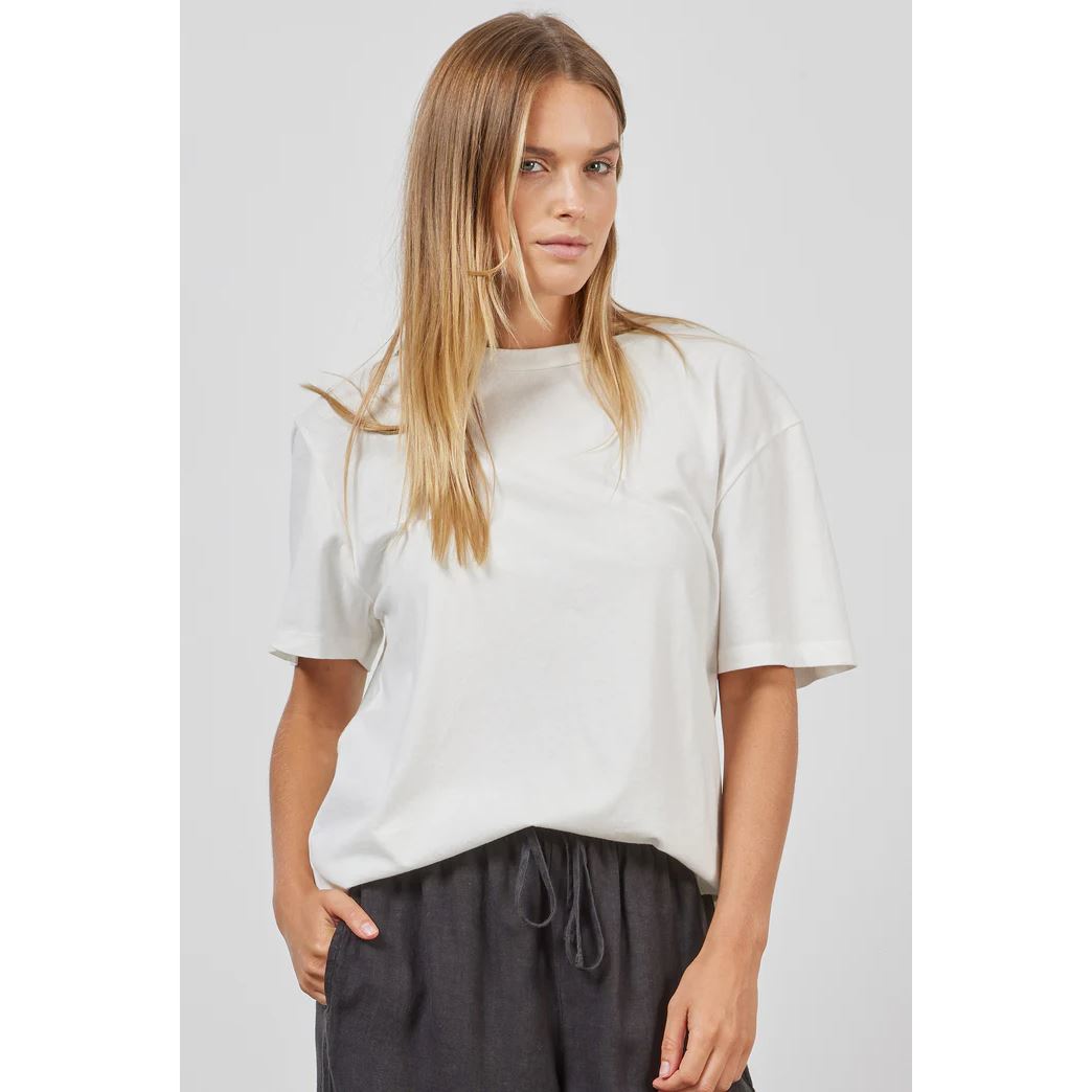 Academy Brand Women's Jimmy Boyfriend Tee - White Academy Brand