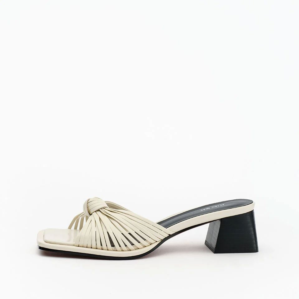 Alias Mae Alexia - Ivory Oily Crinkle Leather Heels Alias Mae 