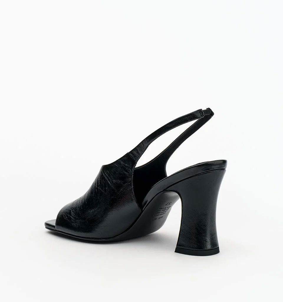Alias Mae Jackie - Black Oily Crinkle Leather Heels Alias Mae 