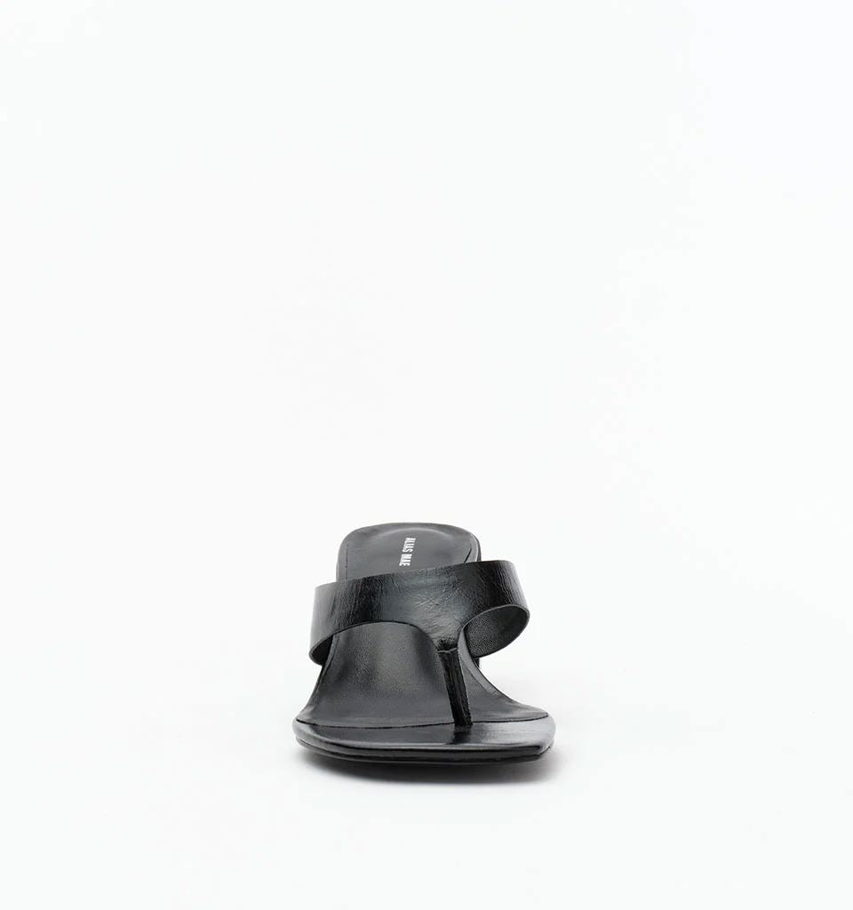 Alias Mae May - Black Oily Crinkle Leather Slides Alias Mae 