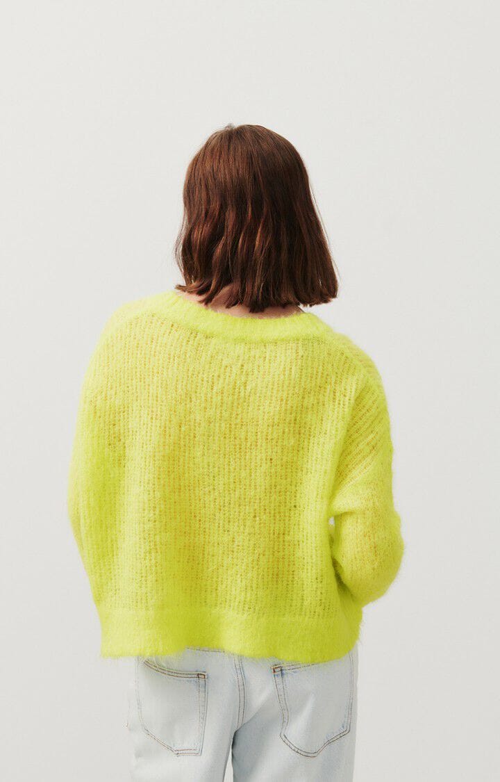 American Vintage Women's Jumper Bymi - Fluroescent Yellow American Vintage