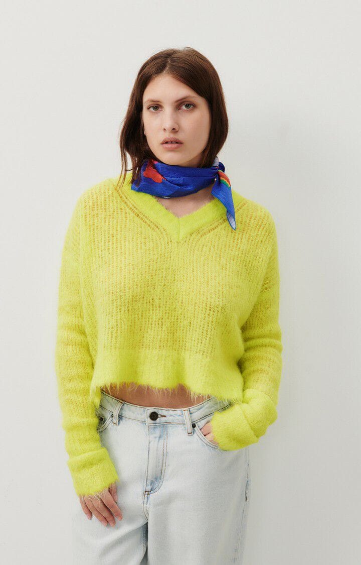 American Vintage Women's Jumper Bymi - Fluroescent Yellow American Vintage