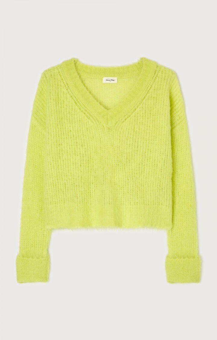 American Vintage Women's Jumper Bymi - Fluroescent Yellow American Vintage