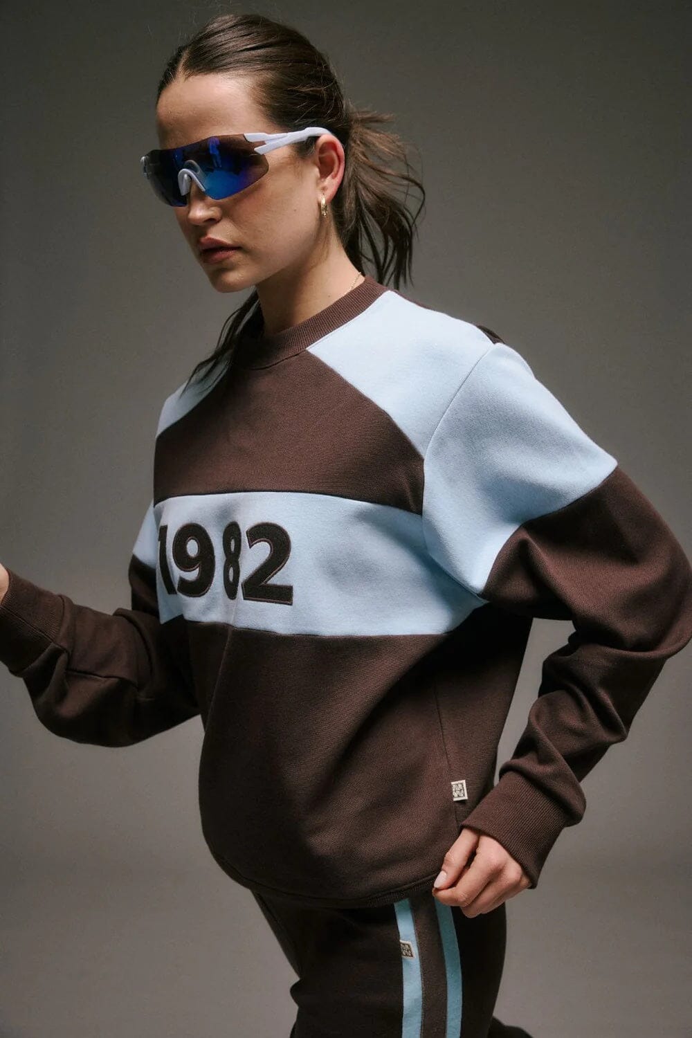 Araminta James 1982 Contrast Knit Sweater - Espresso Araminta James