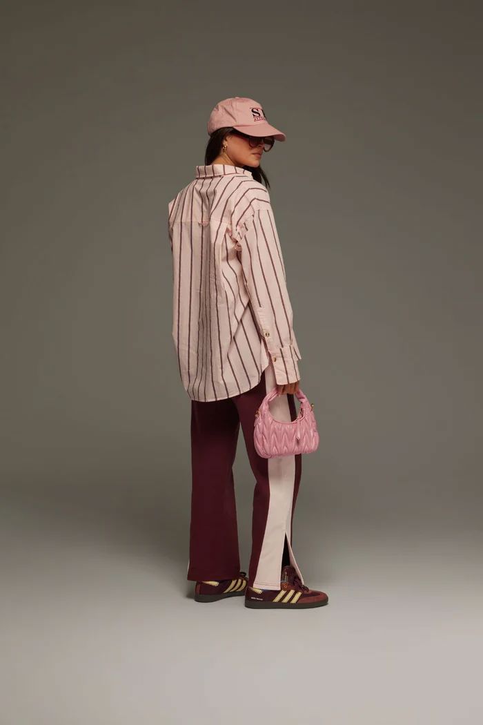Araminta James Alpine Cotton Stripe Shirt - Light Blush Women's Shirt Araminta James 