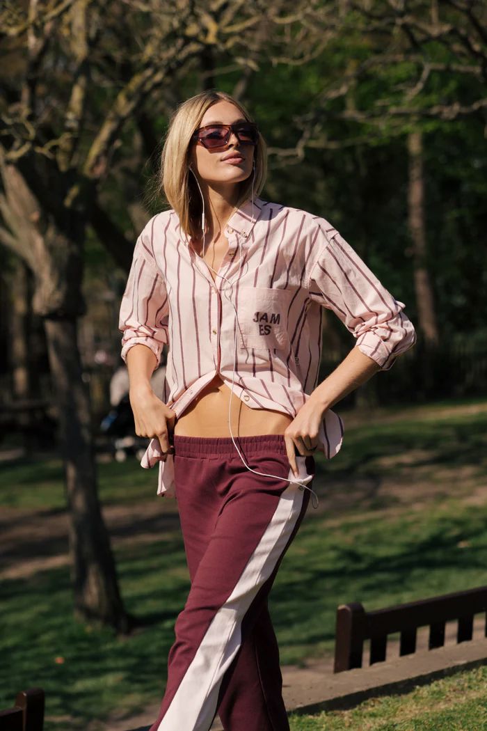 Araminta James Alpine Cotton Stripe Shirt - Light Blush Women's Shirt Araminta James 