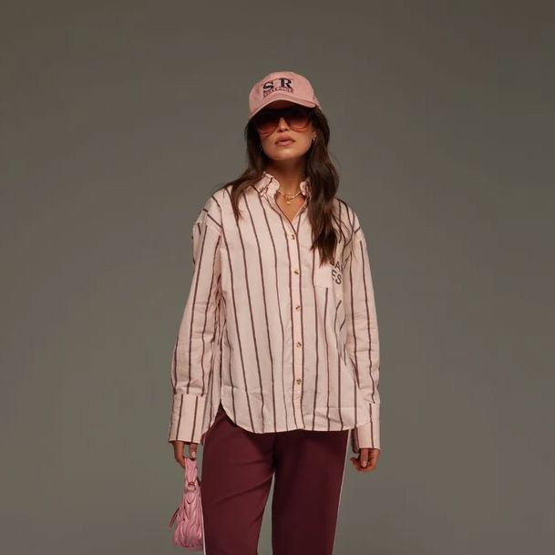 Araminta James Alpine Cotton Stripe Shirt - Light Blush Women's Shirt Araminta James 