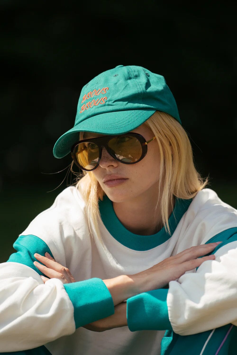 Araminta James Bisous Cap - Ocean Green Araminta James