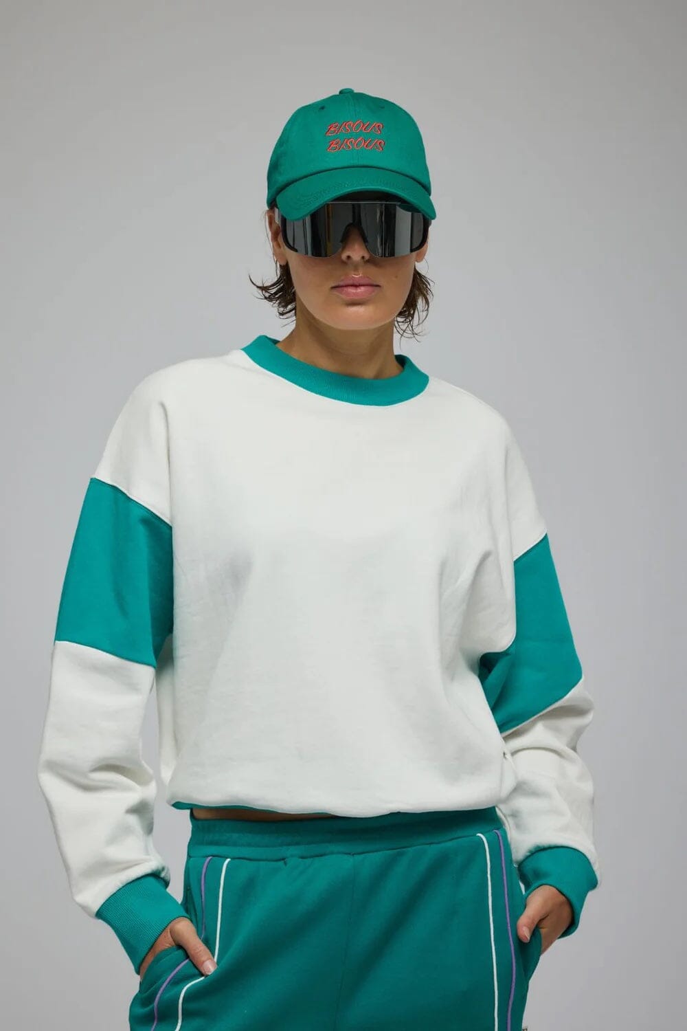 Araminta James Bisous Cap - Ocean Green Araminta James