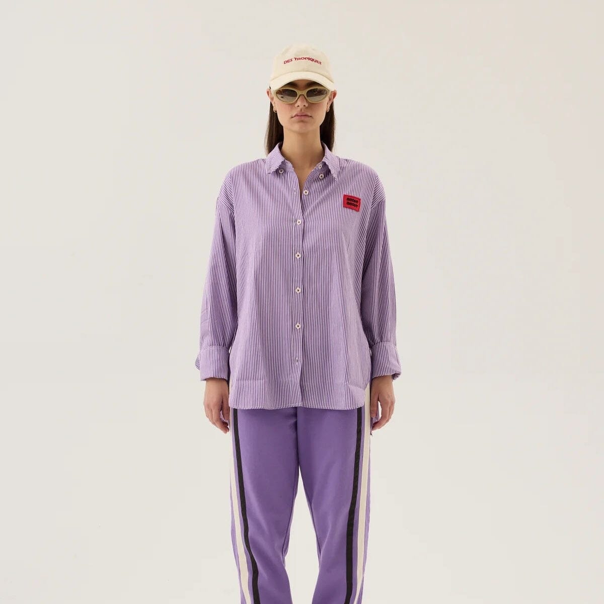 Araminta James Bisous Stripe Shirt - Violet Araminta James