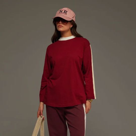 Araminta James James Long Sleeve Top - Red Wine Araminta James