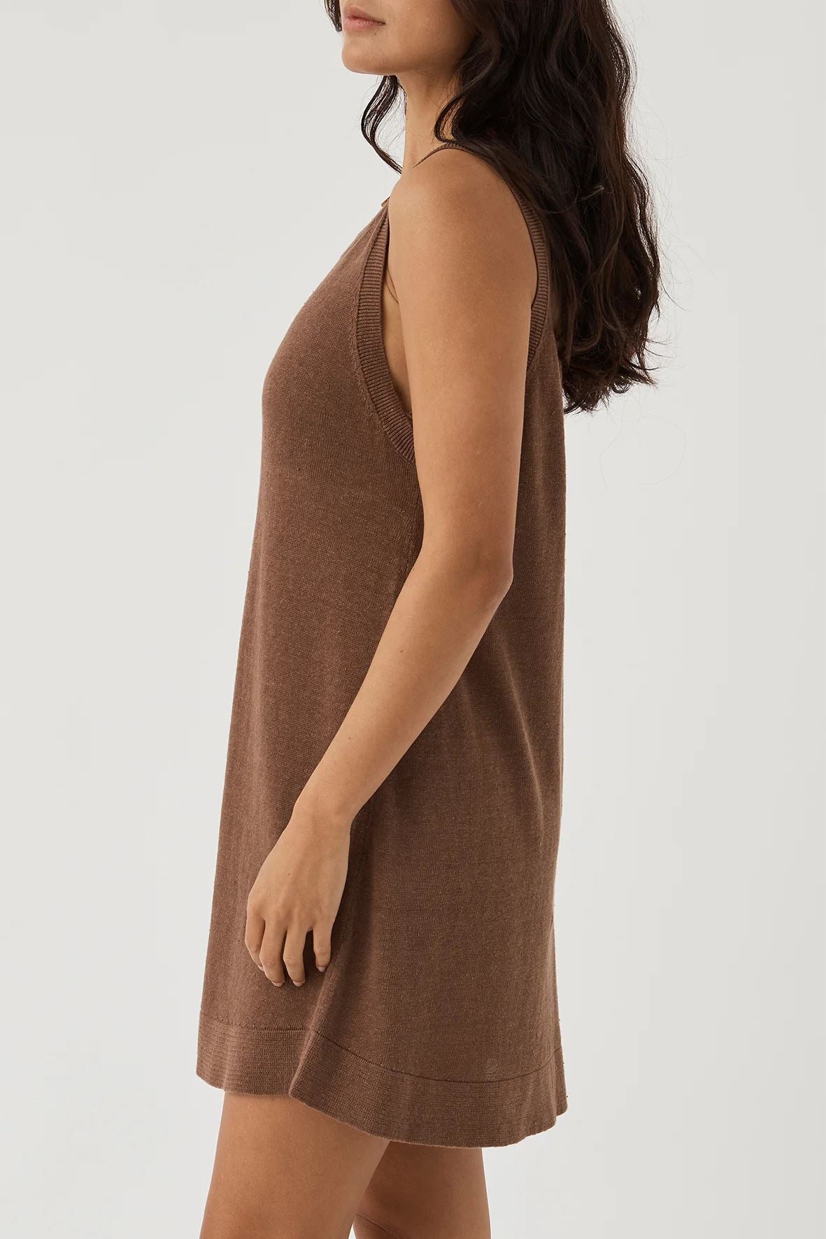 Arcaa Brie Shift Dress - Chocolate Arcaa