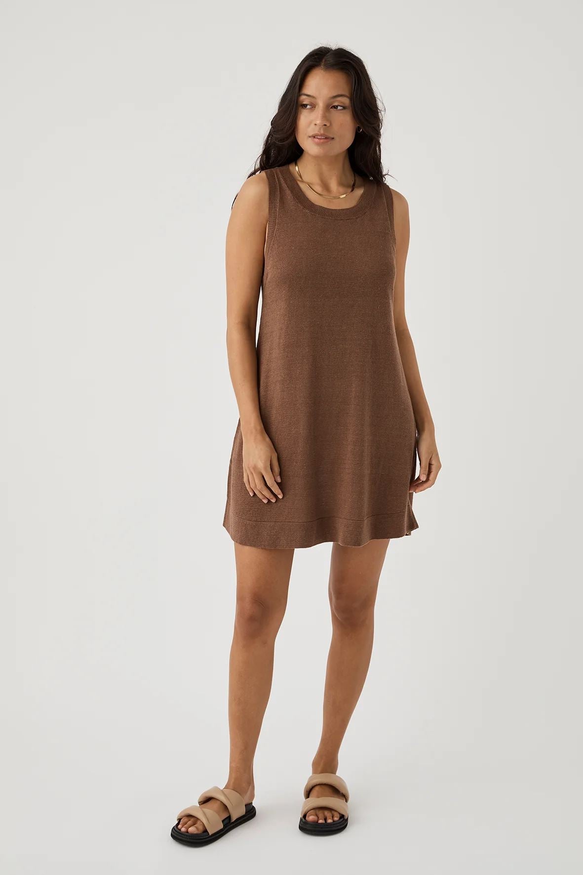 Arcaa Brie Shift Dress - Chocolate Arcaa