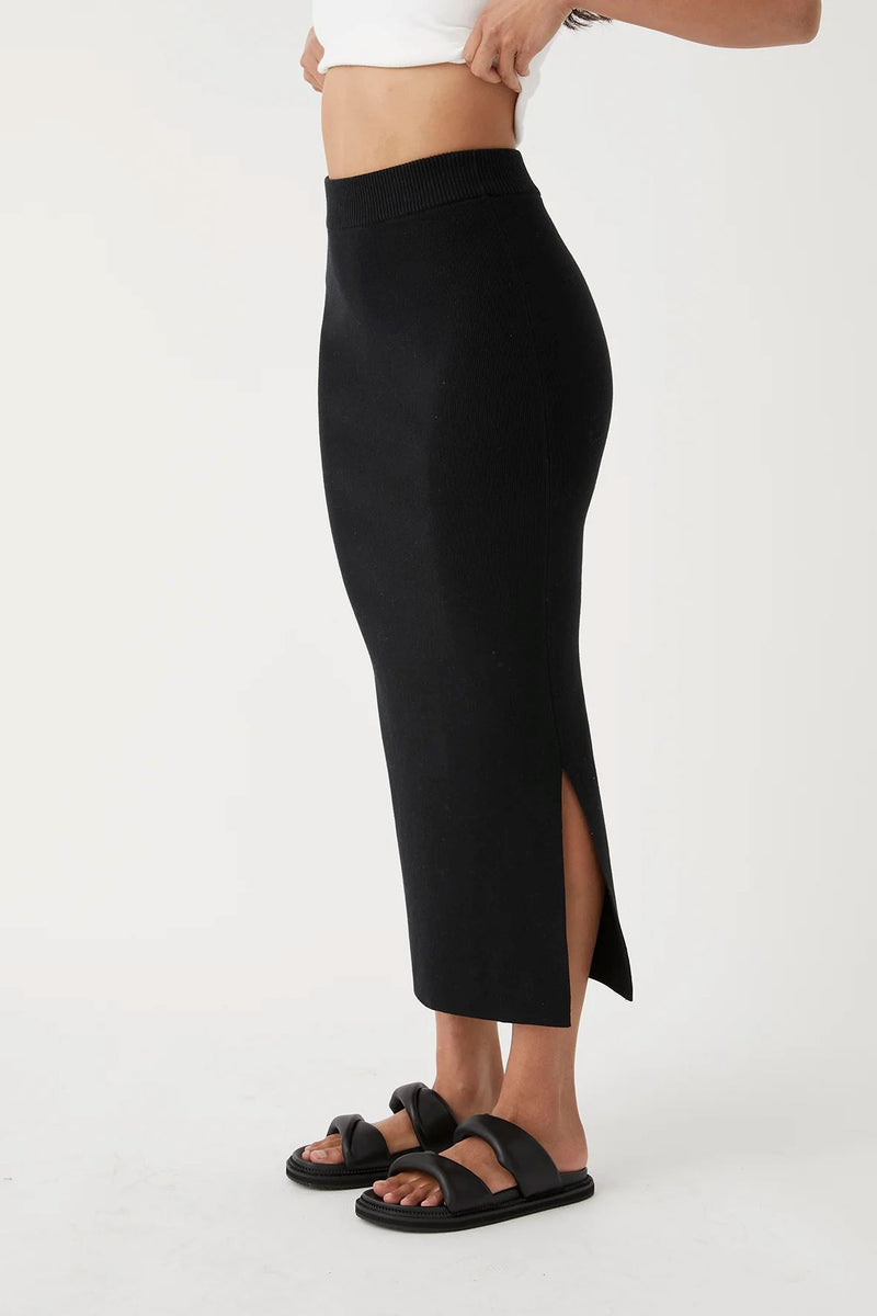 Arcaa Harper Organic Knit Skirt - Black Arcaa