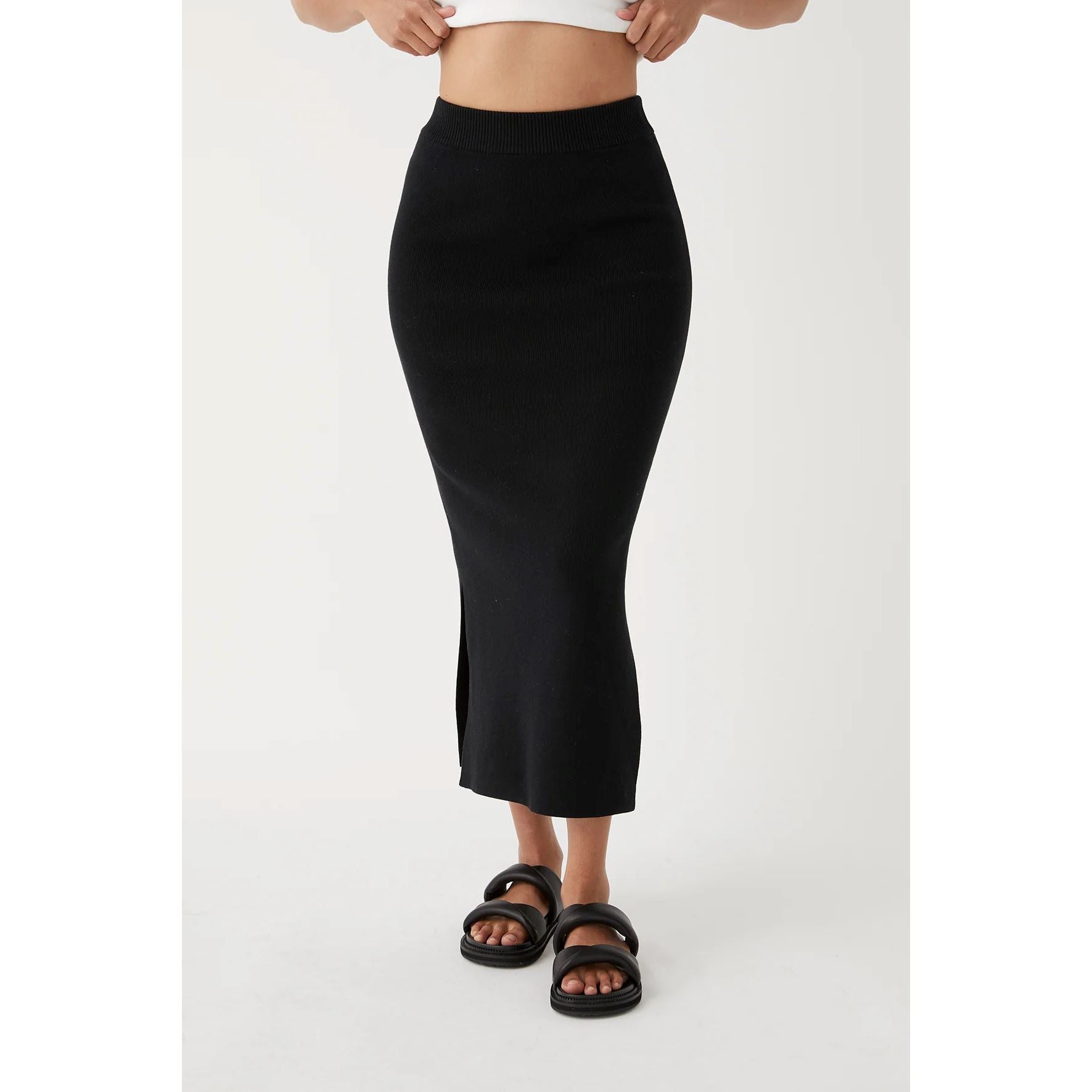 Arcaa Harper Organic Knit Skirt - Black Arcaa