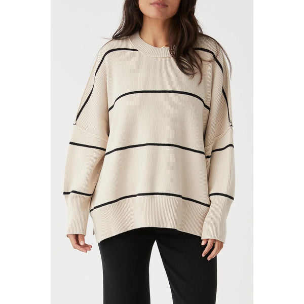 Arcaa Harper Stripe Sweater - Sand & Black Women's Knit Arcaa 