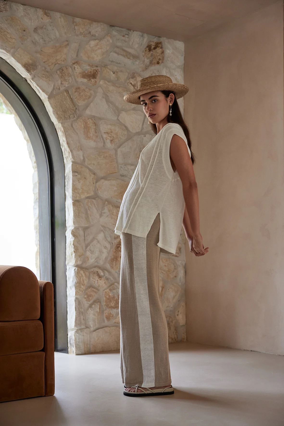 Arcaa Larri Pant - Taupe / Cream Arcaa