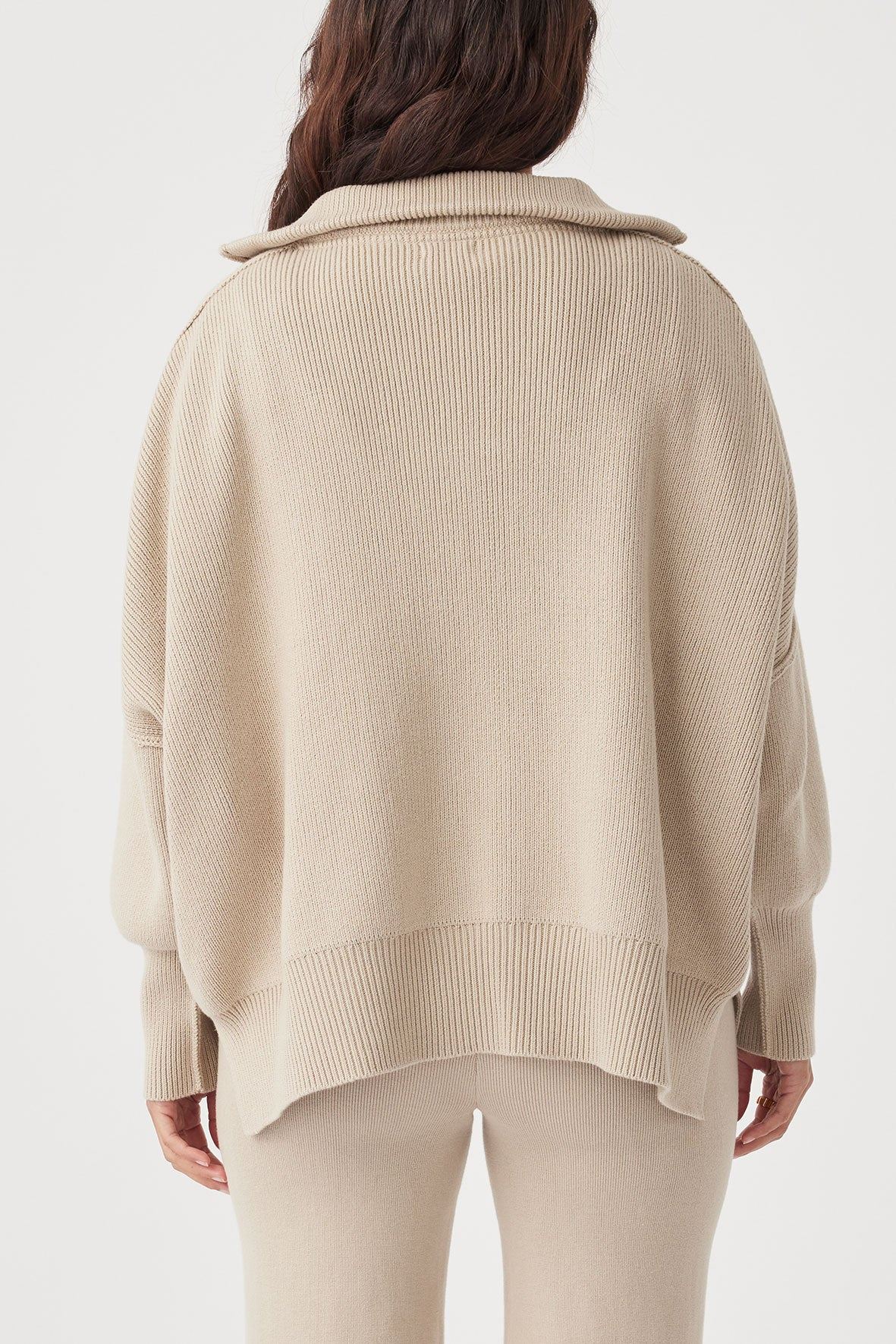 Arcaa London Zip Sweater - Taupe Arcaa