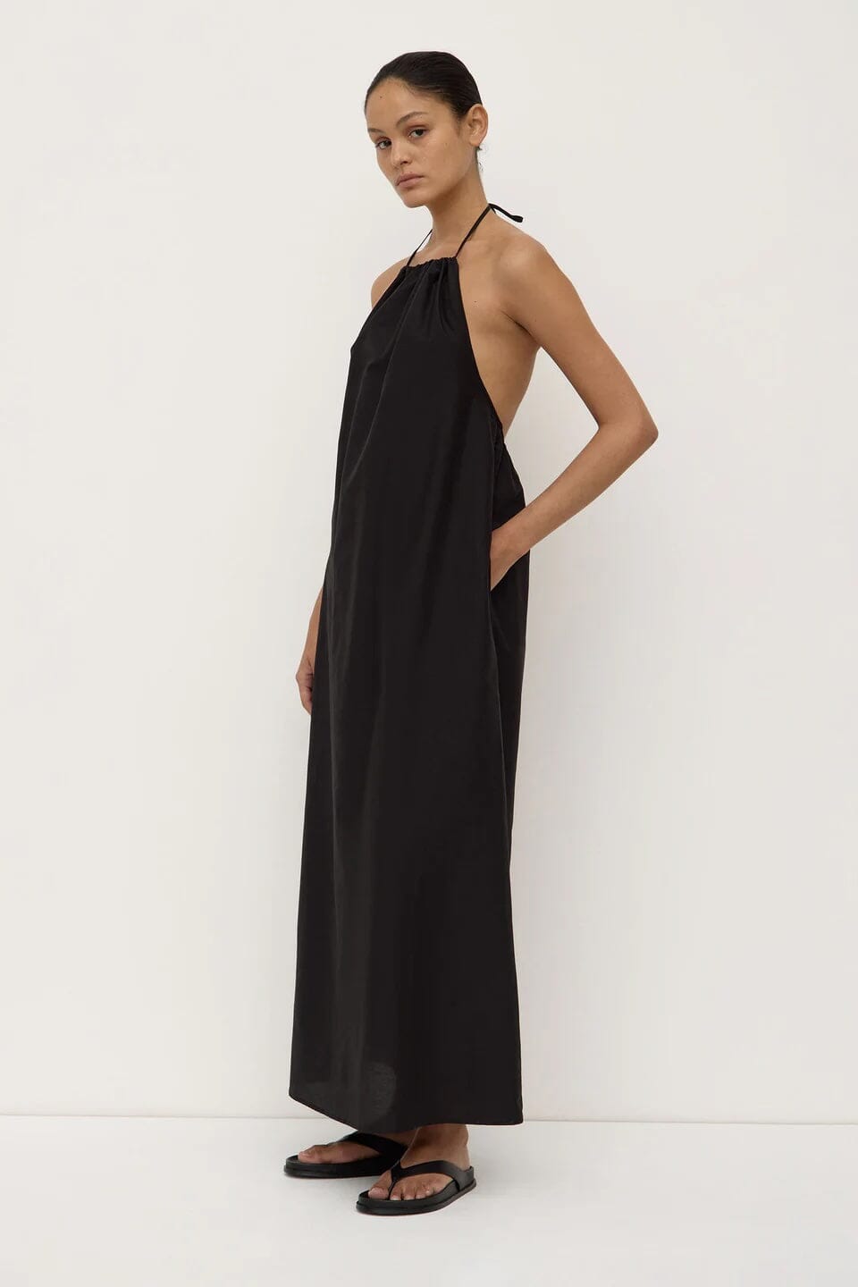 Assembly Label Addison Halter Maxi Dress - Black Assembly Label