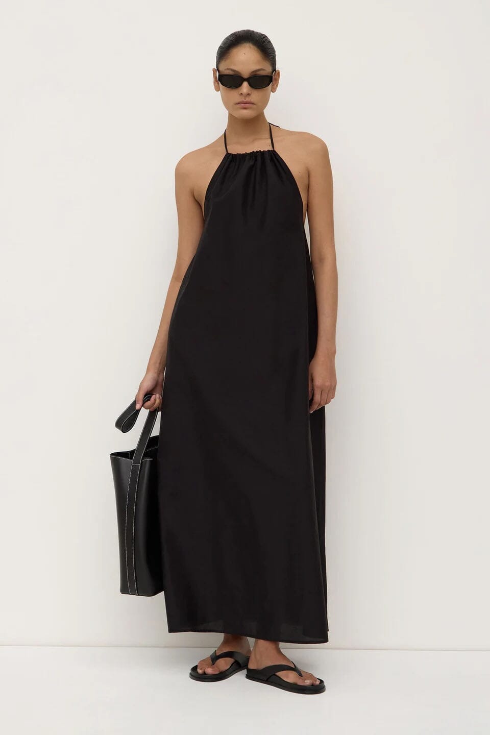 Assembly Label Addison Halter Maxi Dress - Black Assembly Label