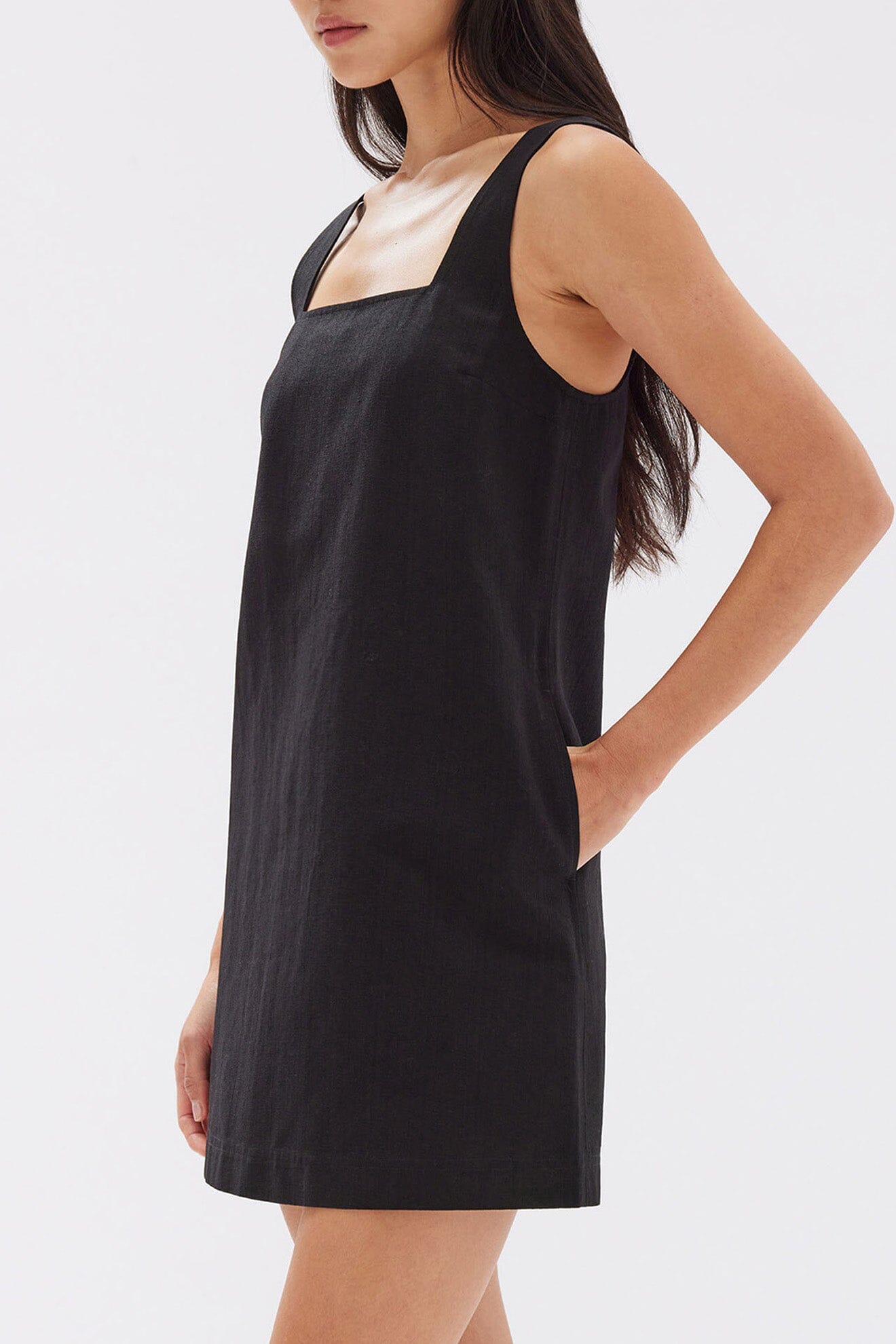 Assembly Label Alba Crepe Mini Dress - Black Assembly Label