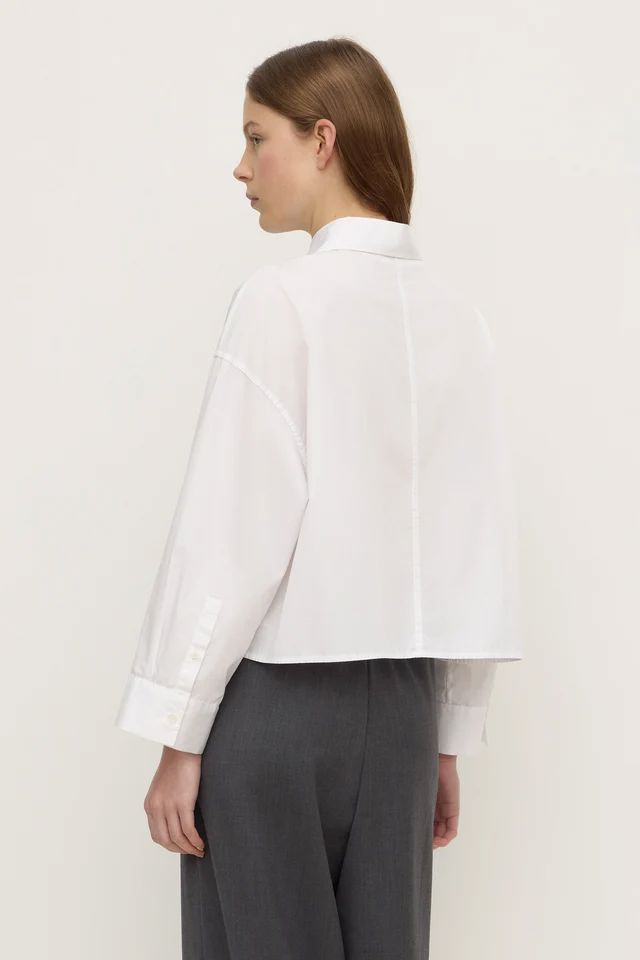 Assembly Label Aurora Cropped Cotton Poplin Shirt - White Women's Shirt Assembly Label 