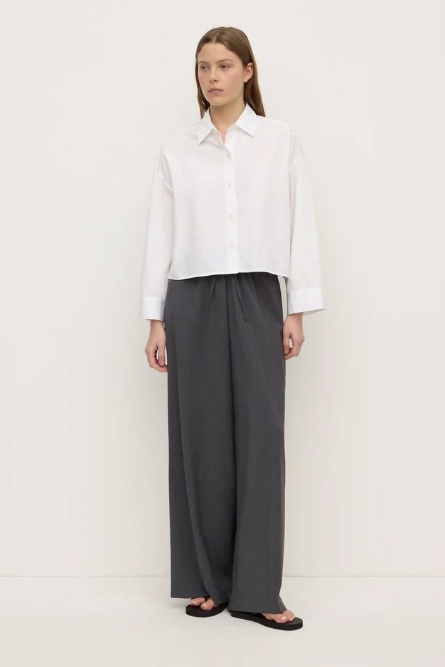 Assembly Label Aurora Cropped Cotton Poplin Shirt - White Women's Shirt Assembly Label 