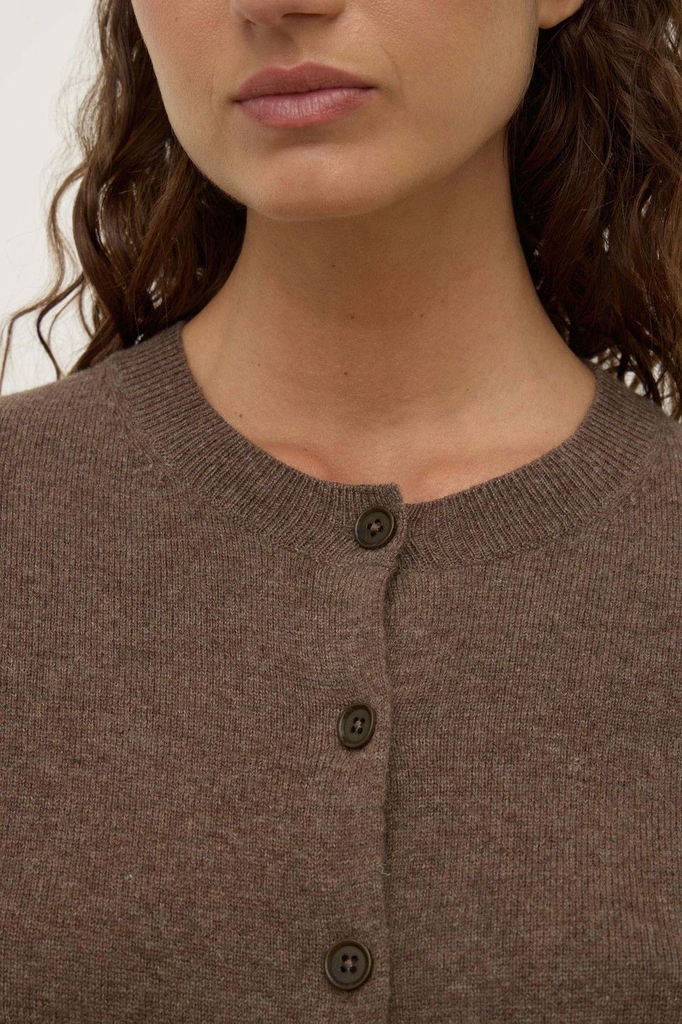 Assembly Label Benny Knit Cardigan - Cocoa Marle Assembly Label