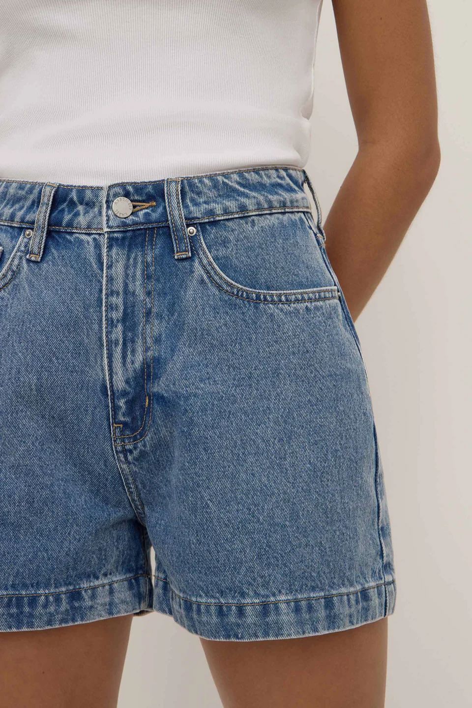 Assembly Label Boxy Denim Short - Dark Stone Assembly Label