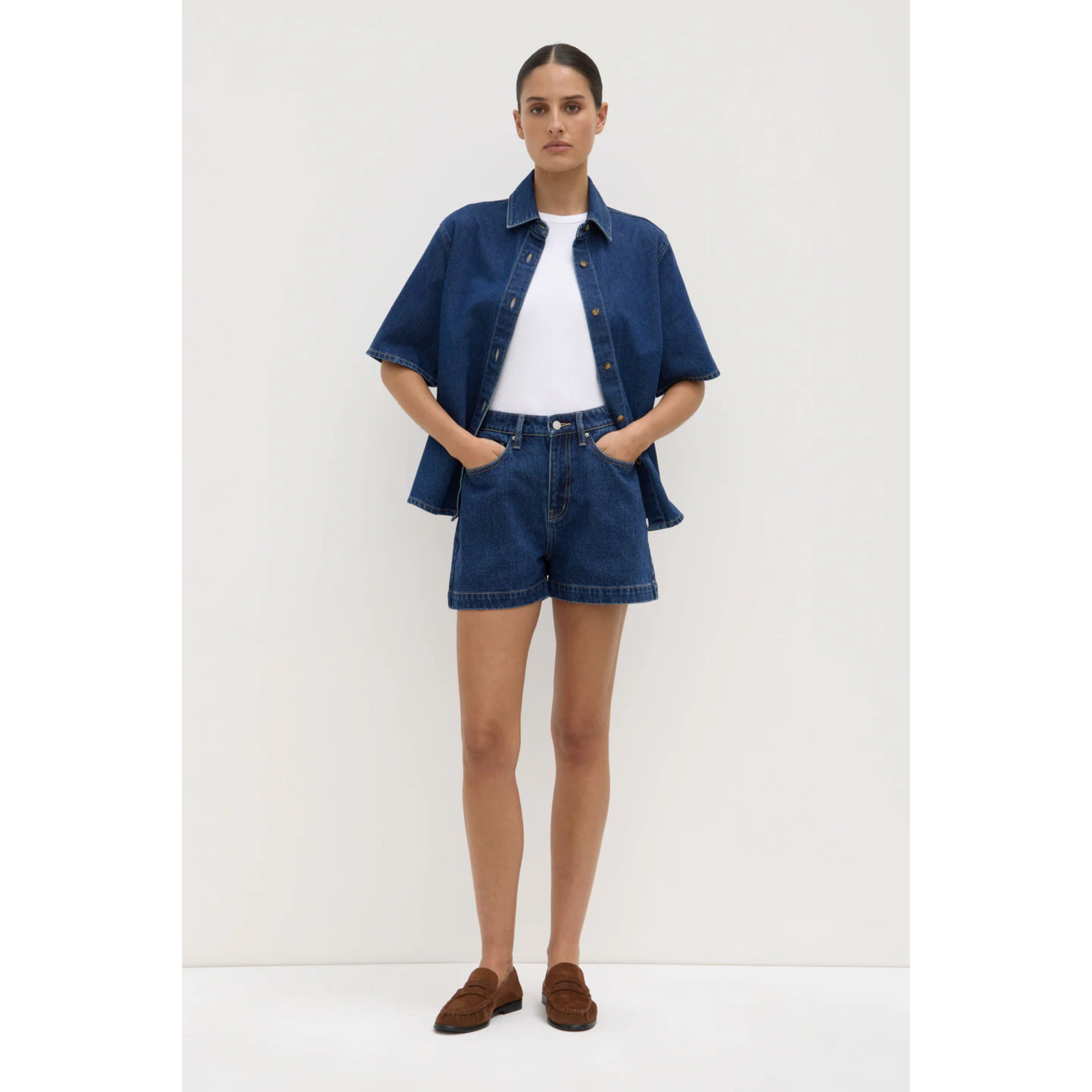 Assembly Label Boxy Denim Short - Heritage Blue Assembly Label