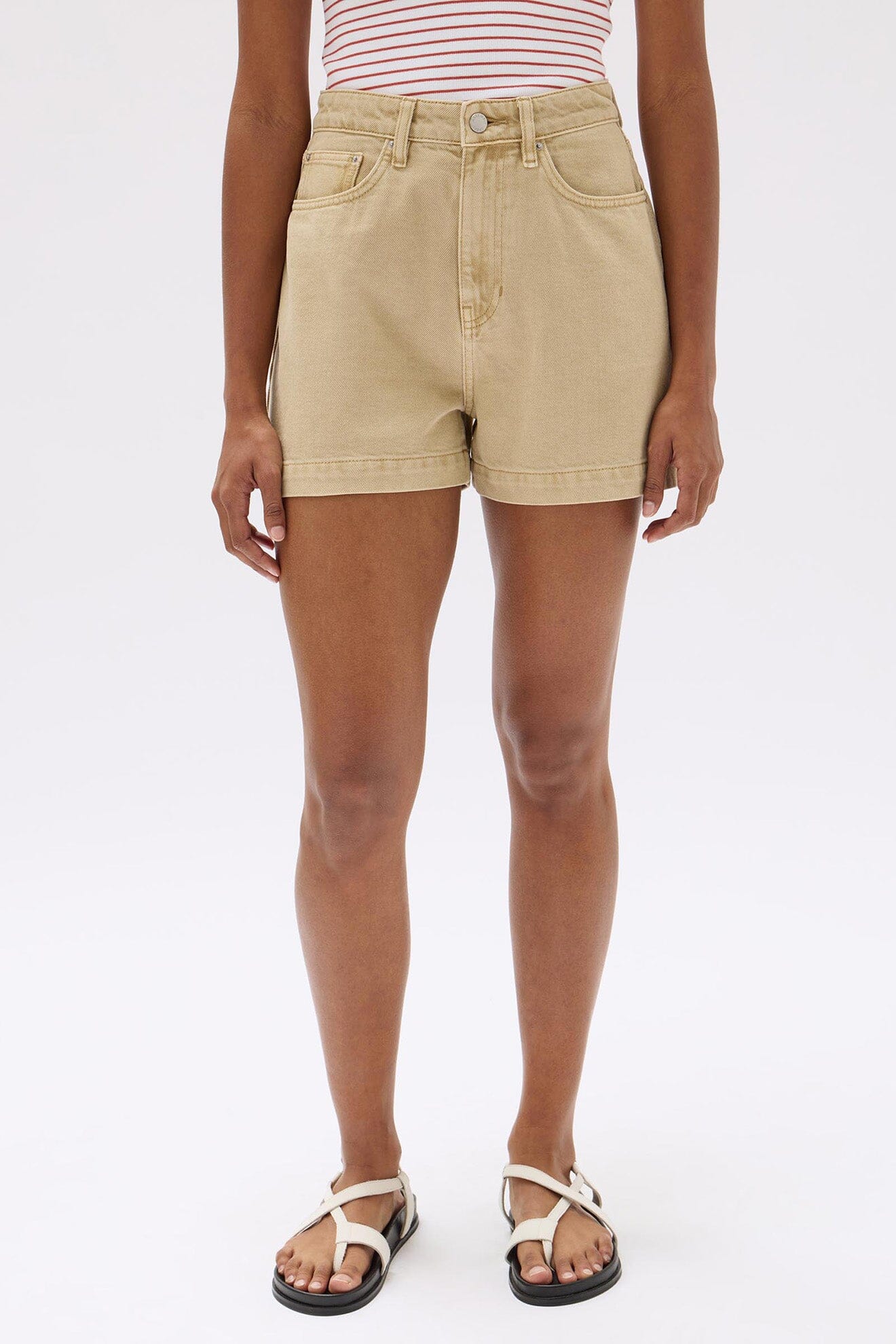 Assembly Label Boxy Denim Short - Tan Assembly Label