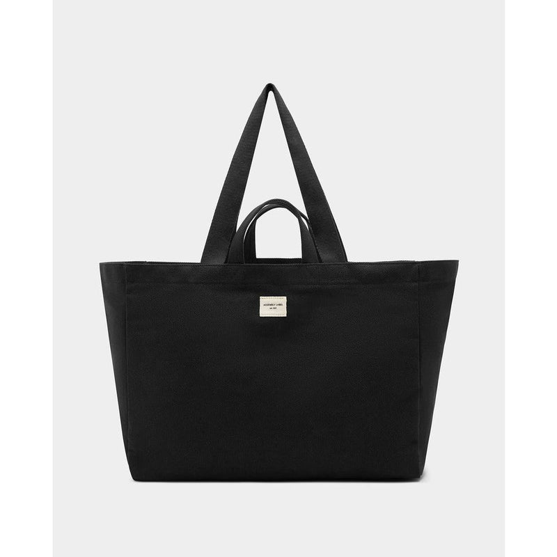 Assembly Label Canvas Tote - Black Assembly Label