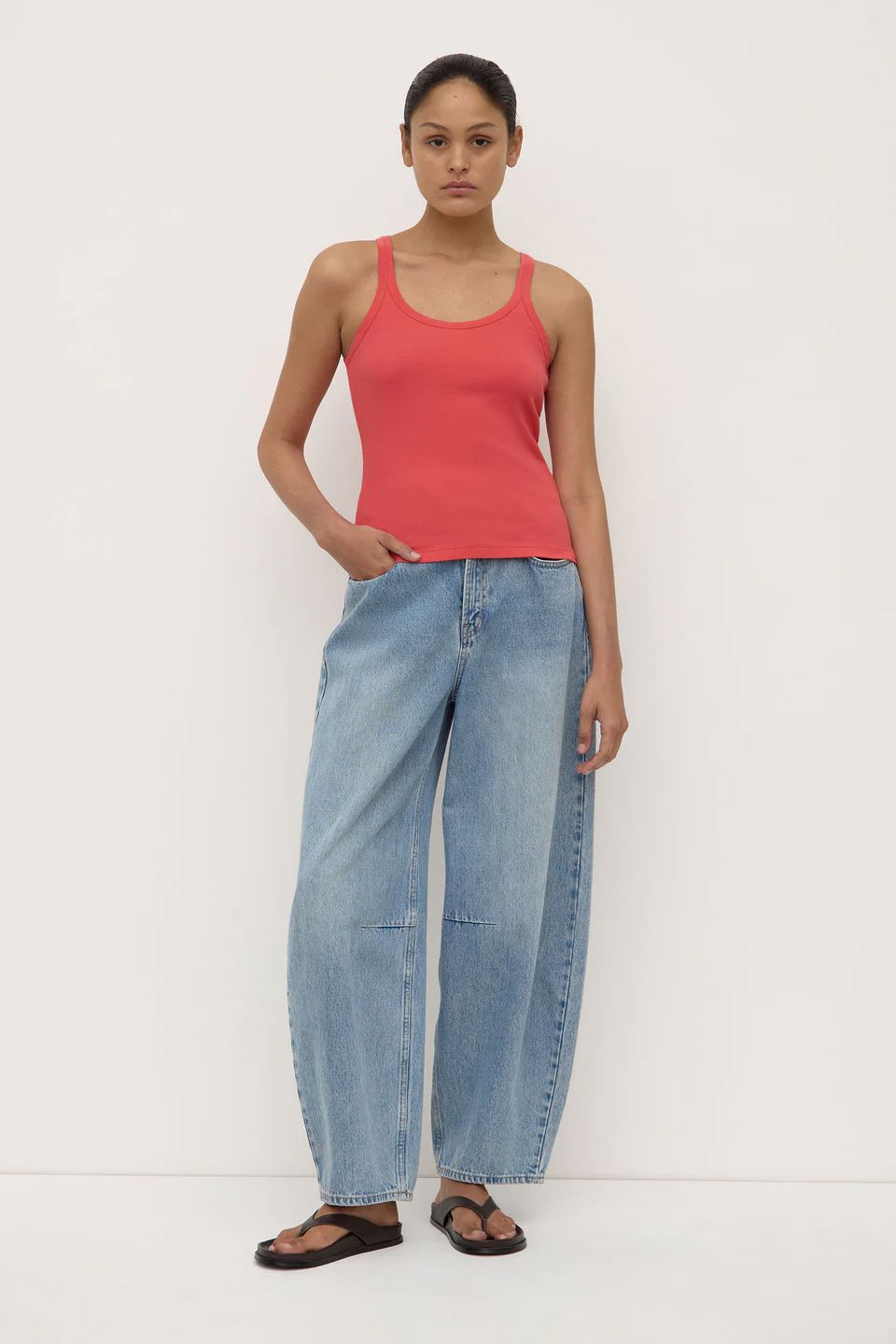 Assembly Label Charlie Rib Tank - Washed Chilli Assembly Label