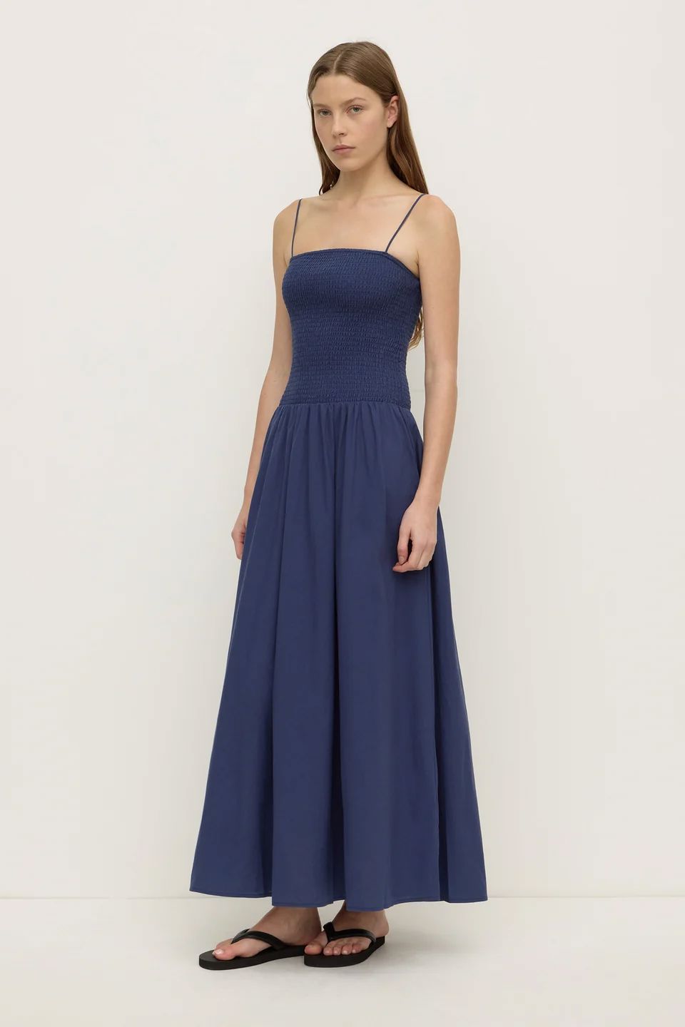Assembly Label Connie Cotton Shirred Dress - Imperial Blue Assembly Label