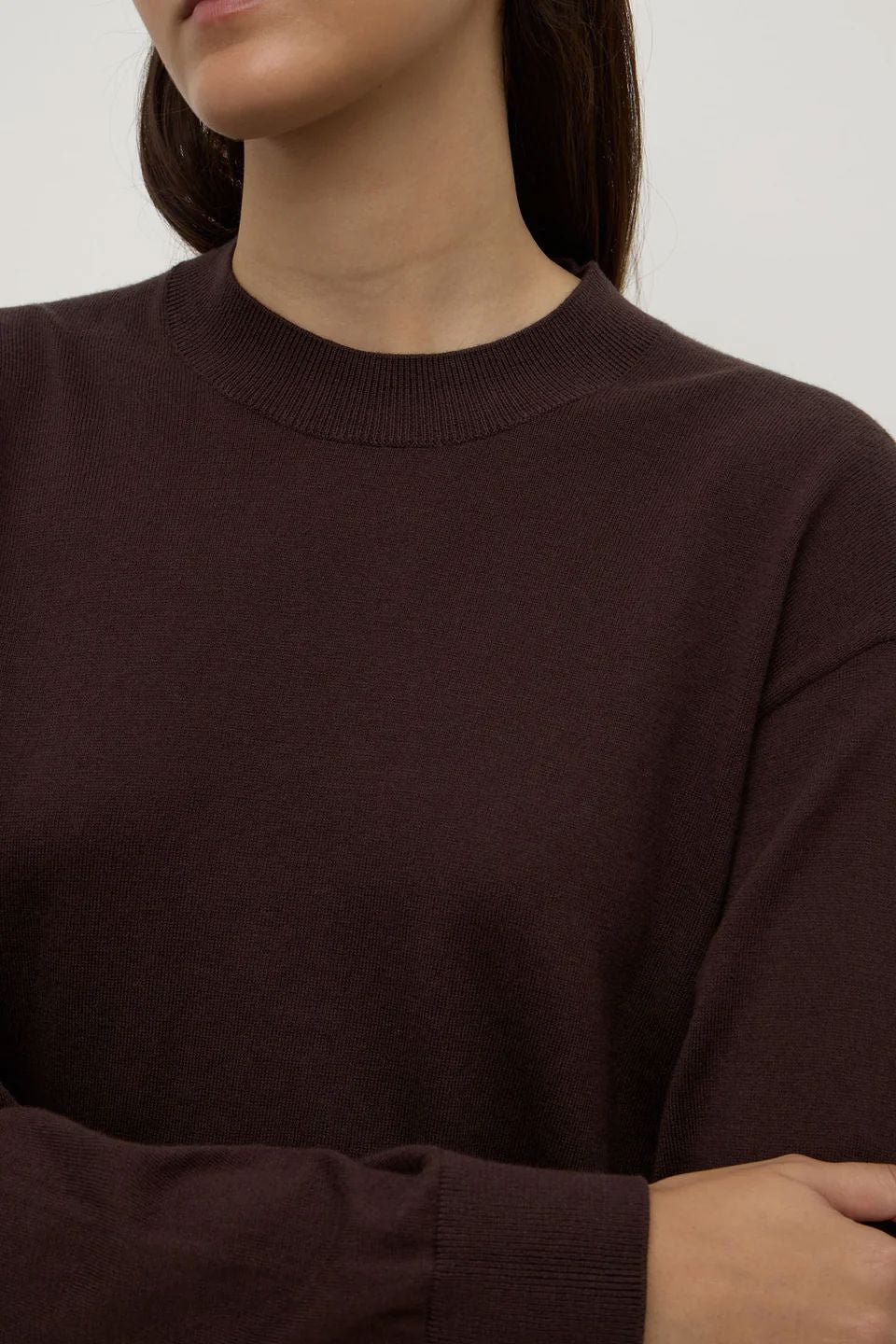 Assembly Label Cotton Cashmere Lounge Sweater - Ganache Assembly Label