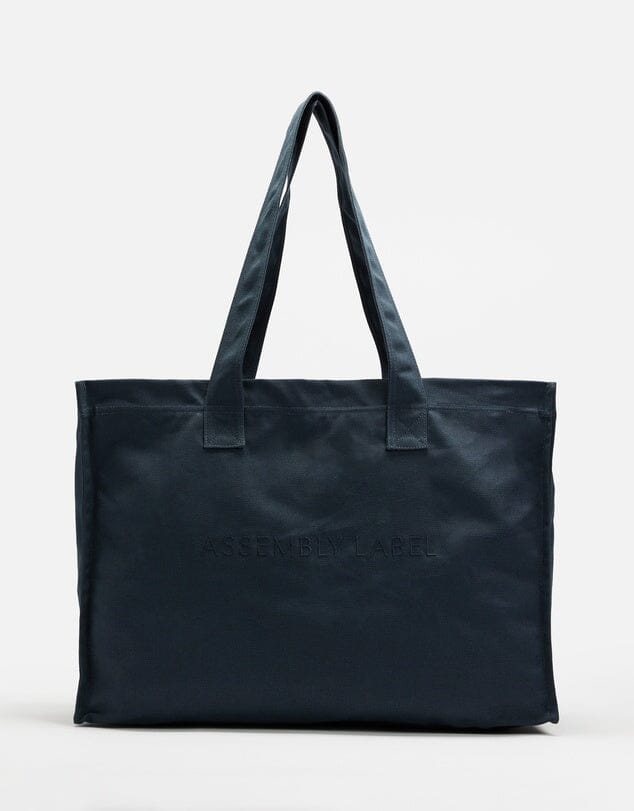 Assembly Label Dune Embroidered Logo Tote - True Navy Assembly Label