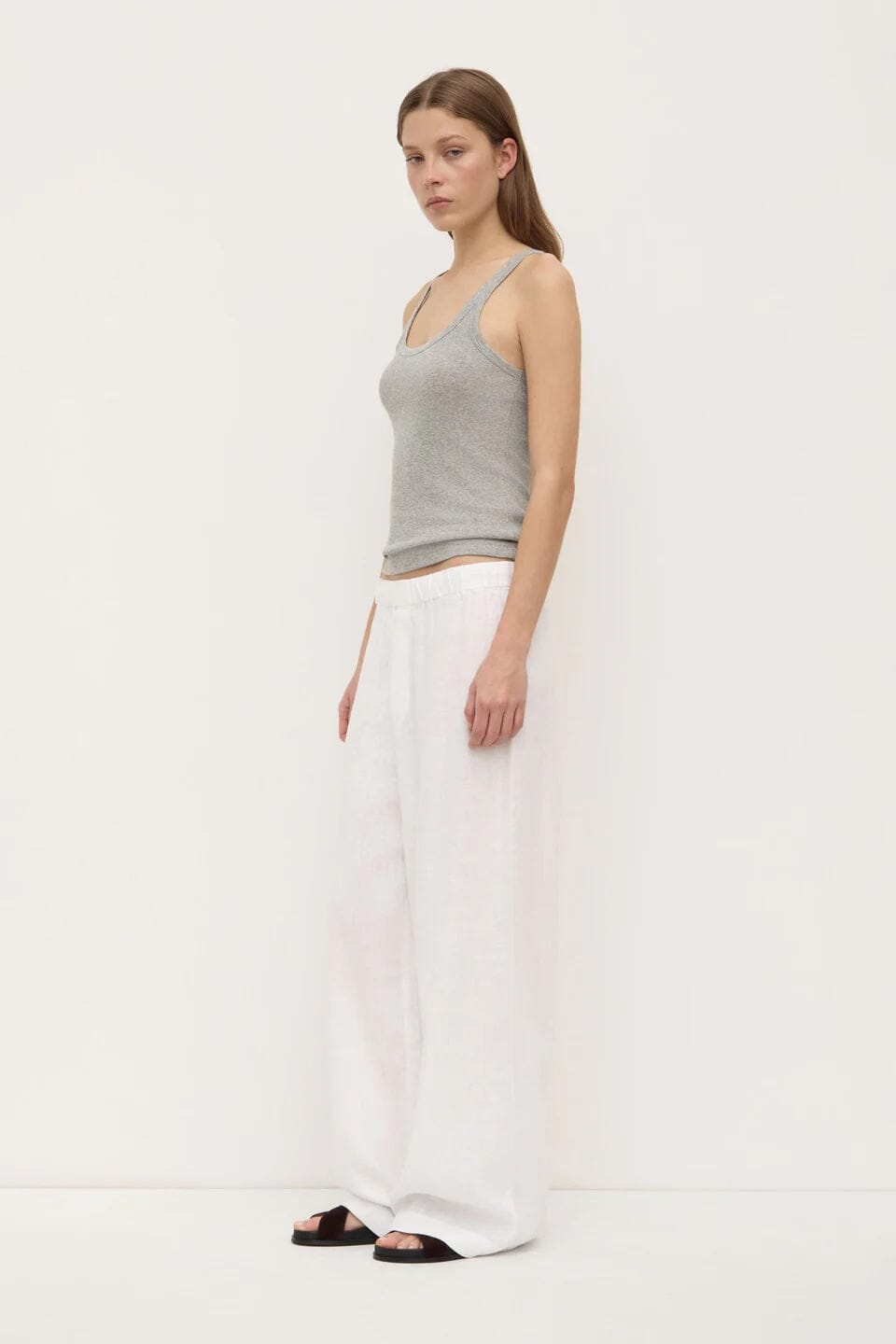 Assembly Label Everyday Linen Pant - White Assembly Label
