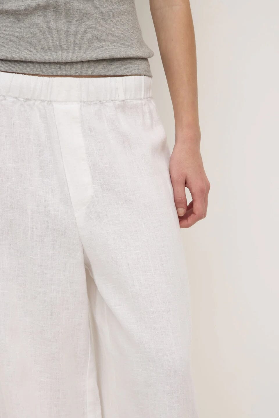 Assembly Label Everyday Linen Pant - White Assembly Label
