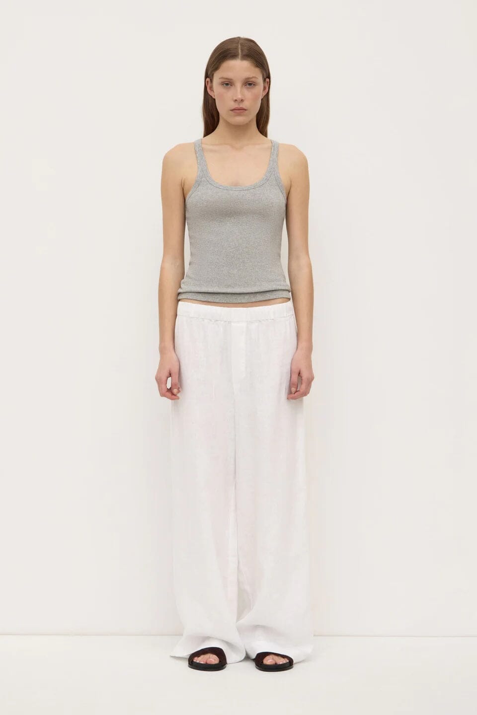 Assembly Label Everyday Linen Pant - White Assembly Label