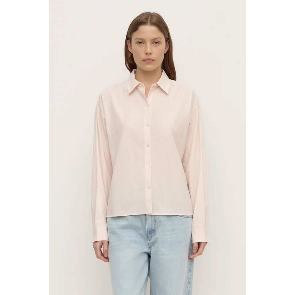 Assembly Label Frankie Cotton Long Sleeve Shirt - Soft Rose Assembly Label